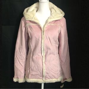 Baby Pink Faux Fur Lined Coat